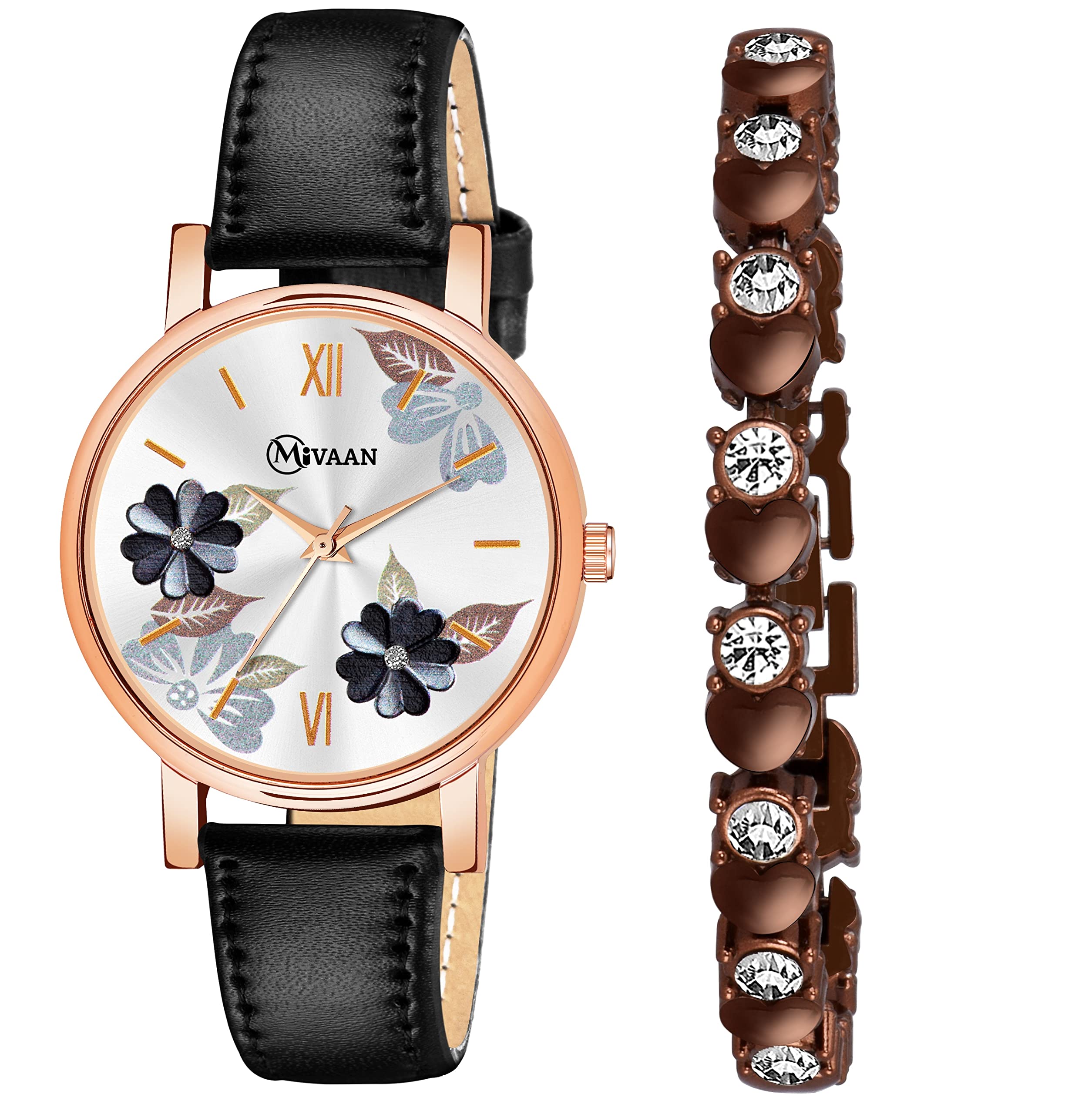 MIVAAN New LETEST Watch & Bracelet Combo Analog Watch for Girl (Black) (B0B71Z8X4X) Amazon Price History, Amazon Price Tracker