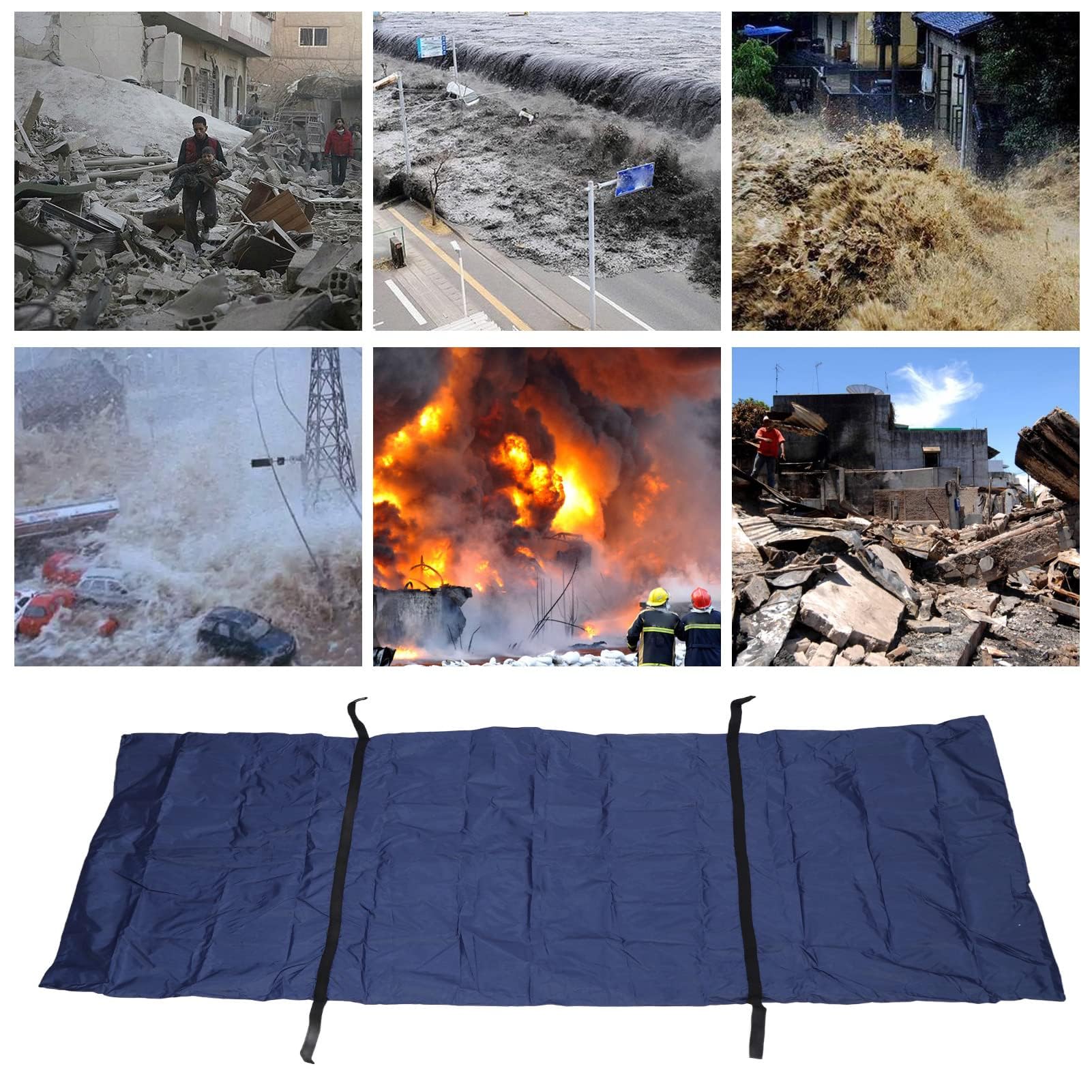 Sac de Cadavre, Sac Mortuaire D'urgence étanche avec 4 Poignées, Sacs de Cadavre pour le Stockage et le Transport des Cadavres, Sac de Rangement pour les Funérailles, la Randonnée (210 * 75 CM)