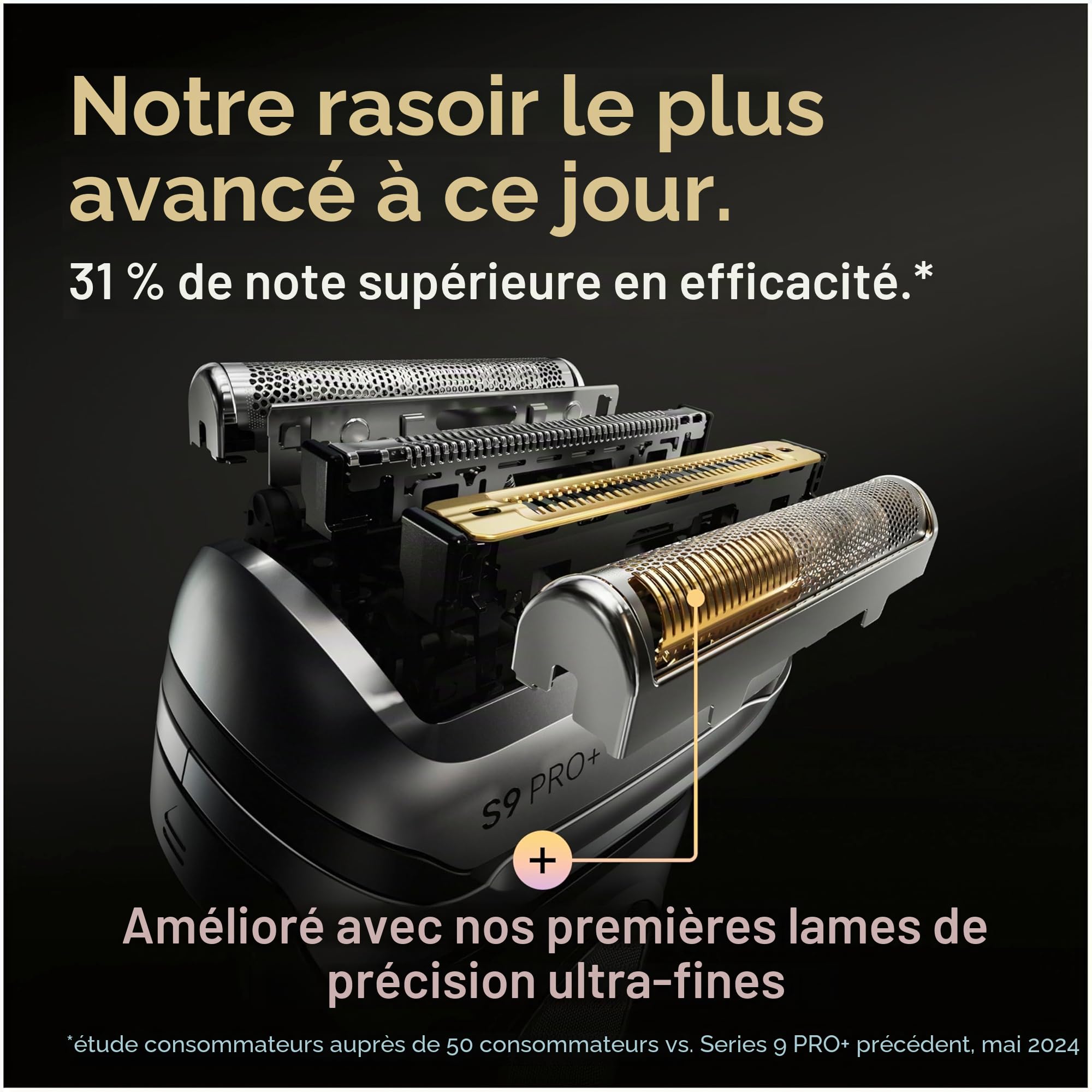 Braun 92S Tête de rechange compatible avec tous les rasoirs électriques Series 9, 9290cc, 9291cc, 9370cc, 9293s, 9385cc, 9390cc, 9330s, 9296cc