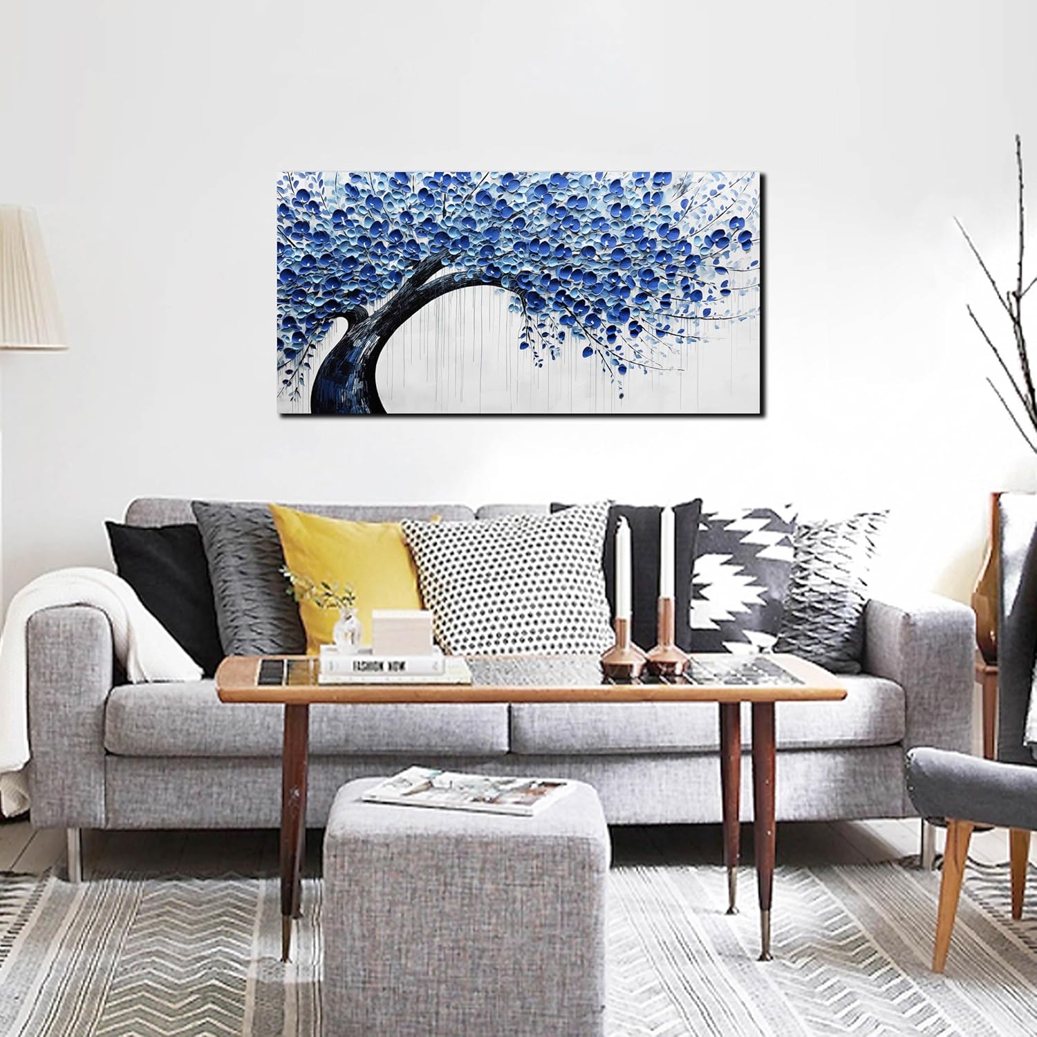 Abstract Wall Art With Black Wood Frames Large Canvas Prints Modern Living Room Bedroom Home Office Wall Decor Framed Colorful Circle Abstract Picture Ready to Hang Size 30x60