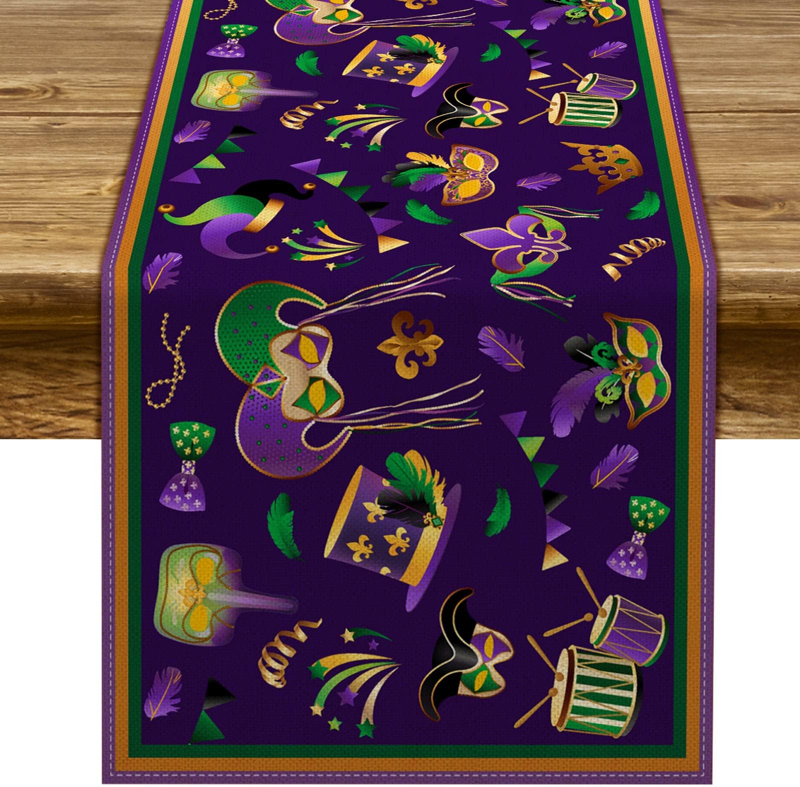 Amazon.com: Mardi Gras Table Runner 72 x 13 Inch Decorations, Purple ...