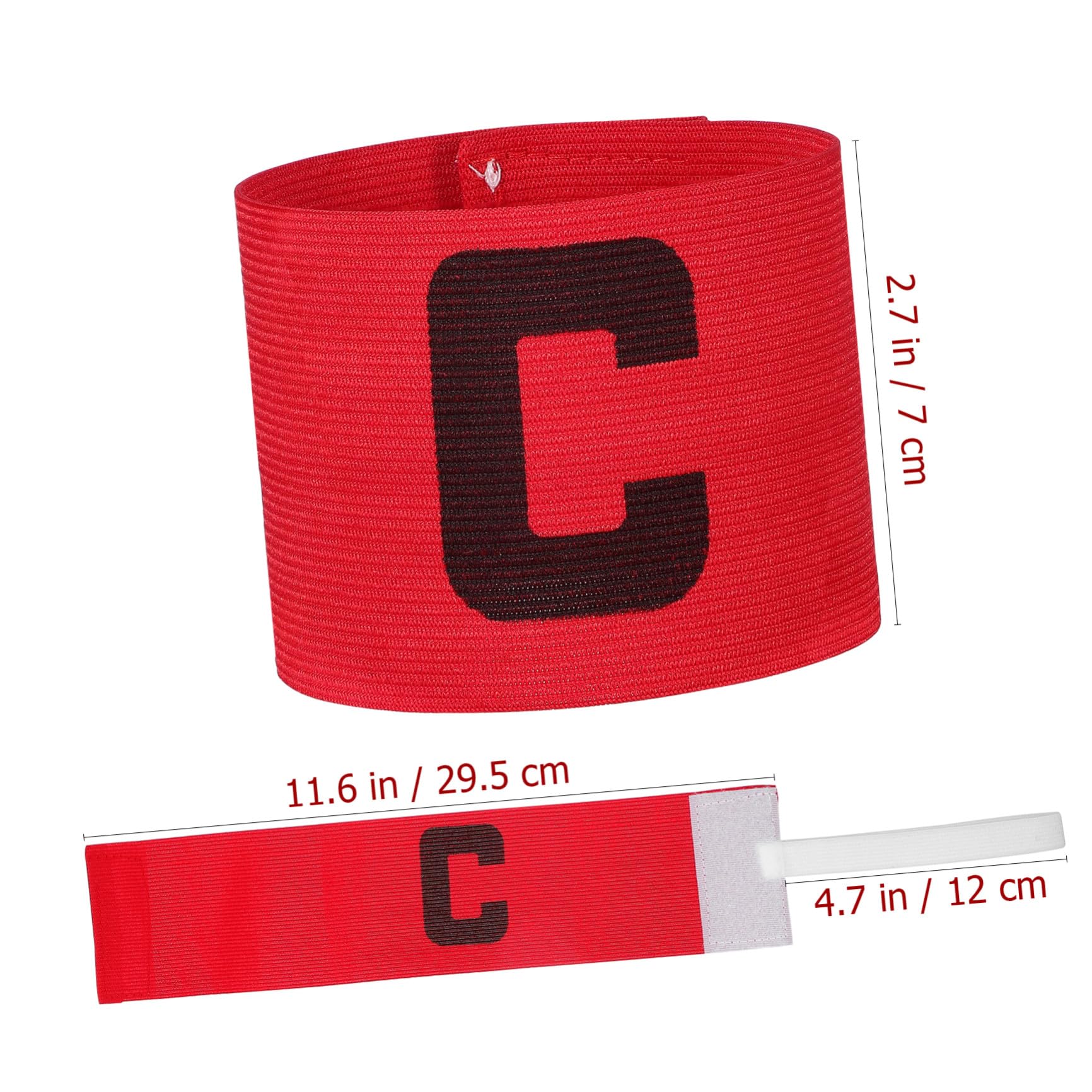 Homoyoyo Brazalete Ajustable Rojo para Fútbol y Fiesta Futbol Decor, Accesorio Deportivo Cómodo de Dacron para Jugadores Adultos y Niños