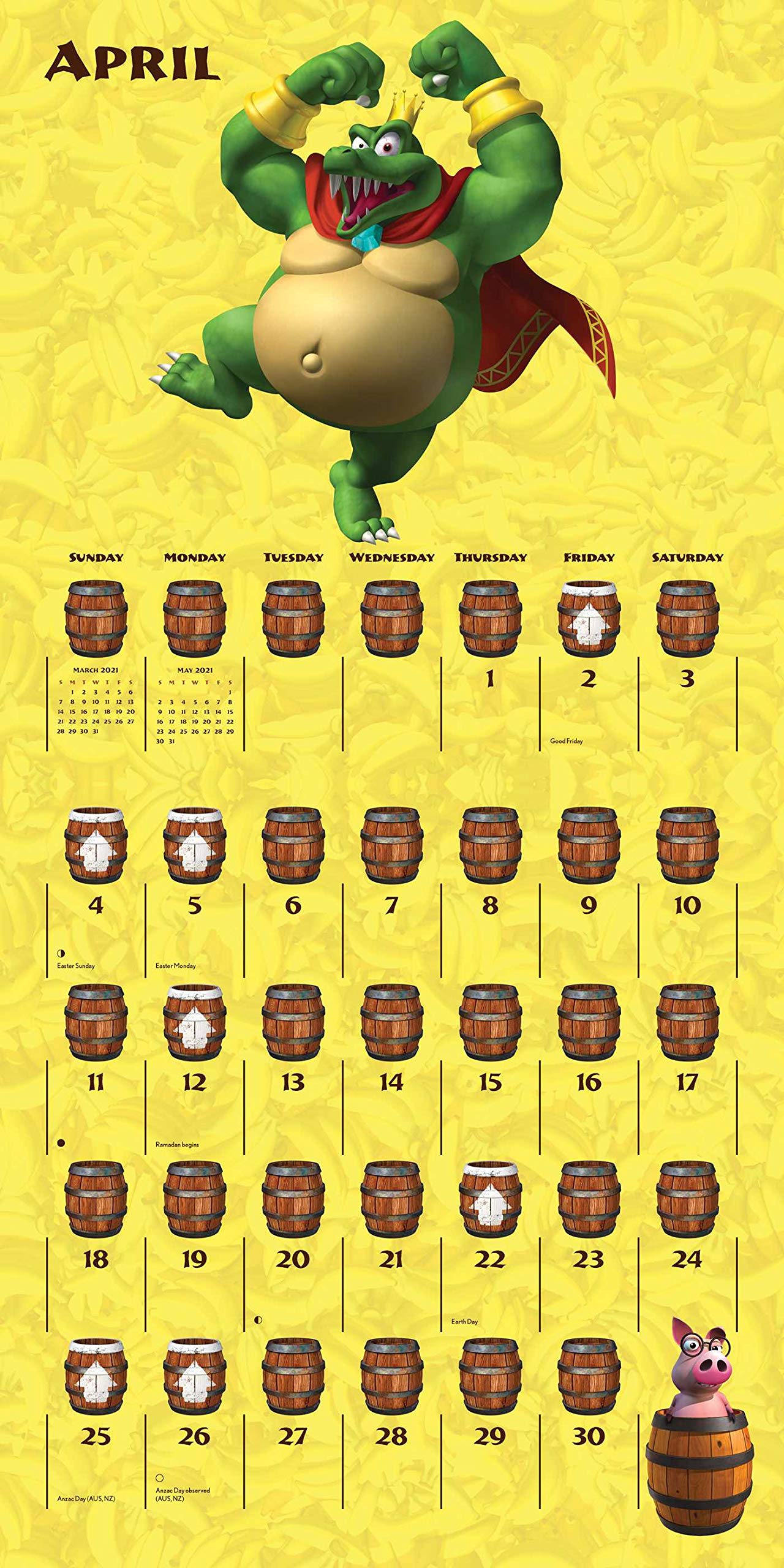 Donkey Kong 21 Wall Calendar Nintendo Books Amazon Ca