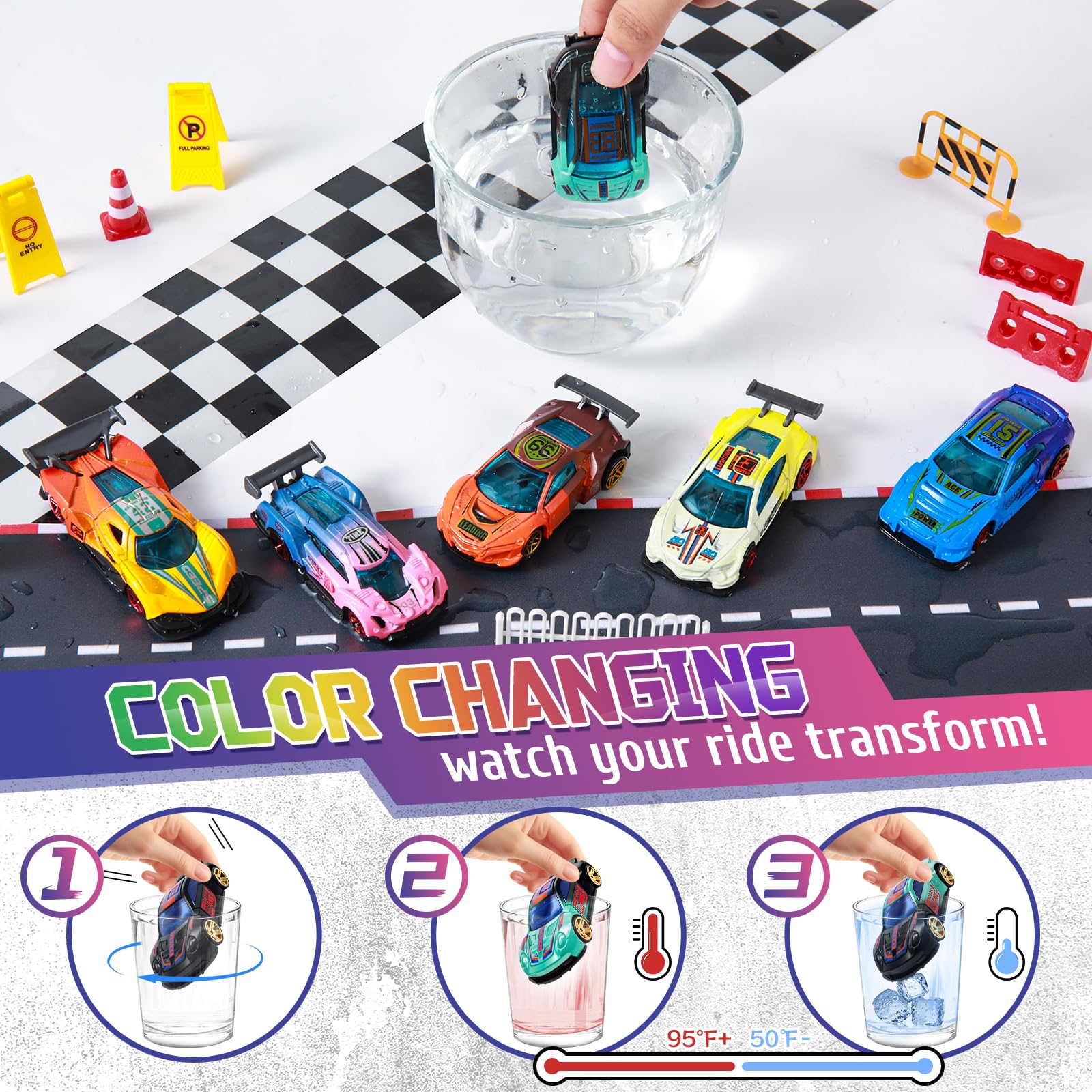 Coches que cambian de color, juguetes de baño para edades de 5 a 7 años, juguetes de piscina, juguetes de agua, juguetes al aire libre para niños de 4 a 8 años, regalos para niños, regalos para 2
