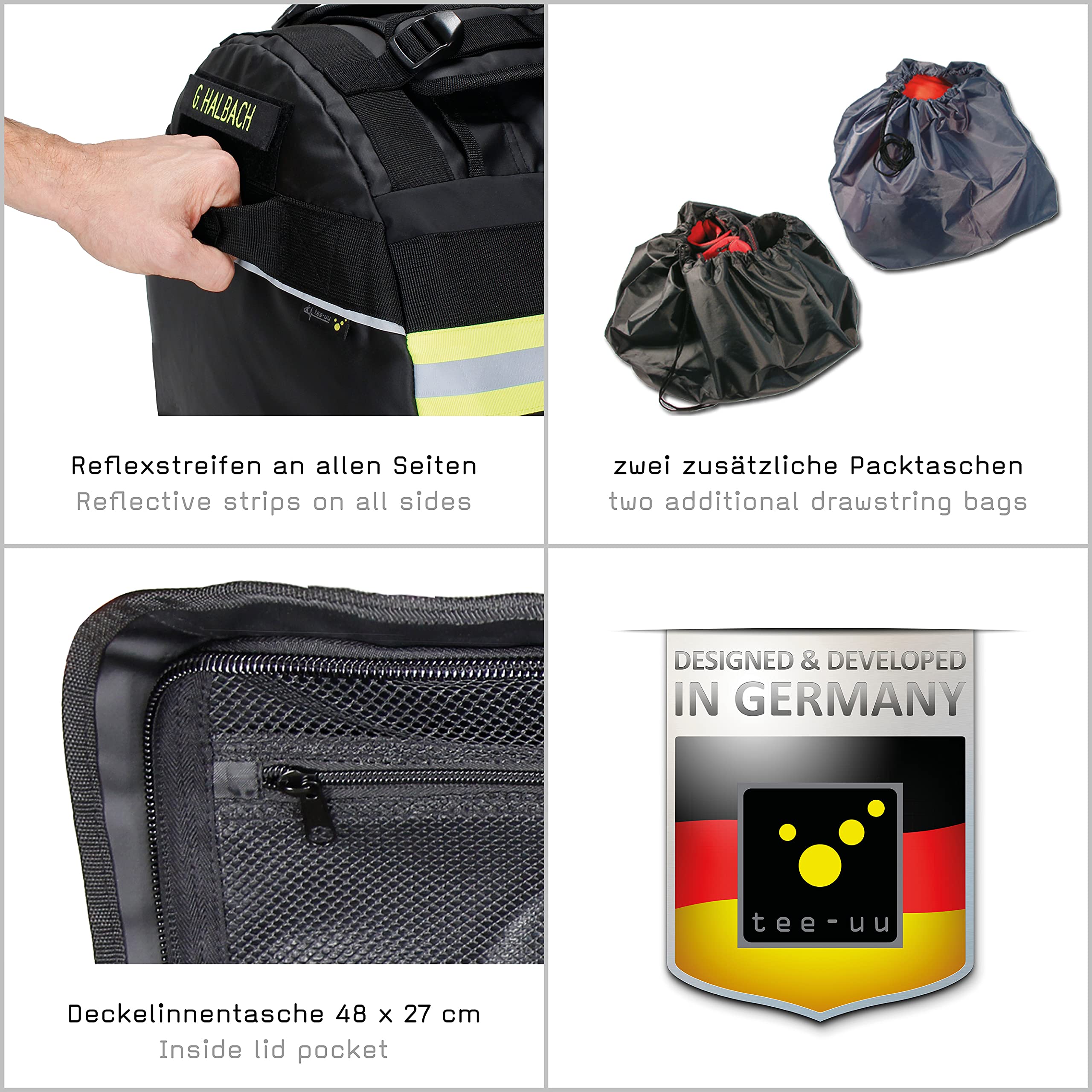 tee-uu BARRELBAG Bekleidungstasche | Verschiedene Varianten | robust aus Plane