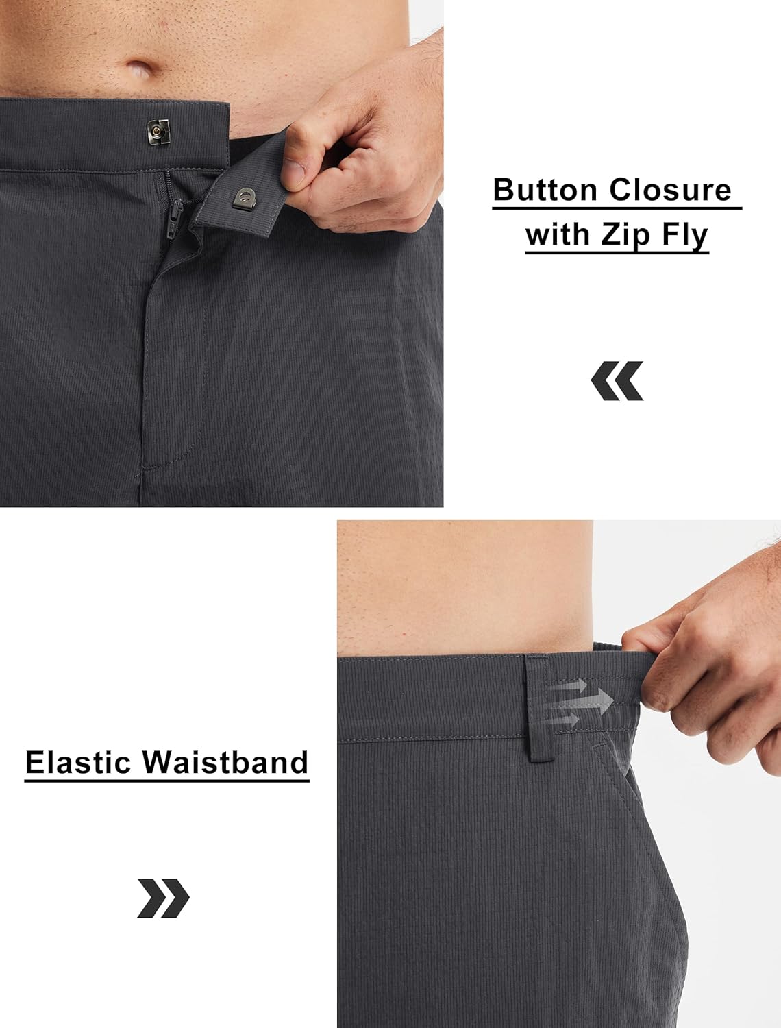 Libin Men's Hiking Cargo Shorts with Zipper Pockets 7" Lightweight Quick Dry Casual Shorts for Men Golf Work Fishing - Image 5