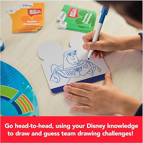 Miniatura 4 de Spin Master Games, Beat The Parents Disney Edition, juego de mesa familiar para niños contra padres, trivia y desafíos activos, juegos de Disney, 4