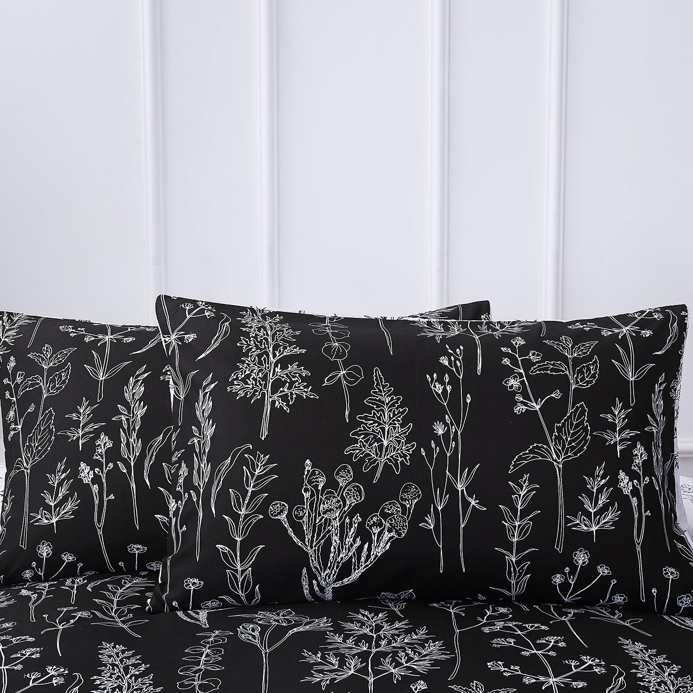 YEPINS Soft Bedding Duvet Cover Set including Zipper Closure and Corner Ties, Reversible Design Floral Branch Printed Pattern - Image 4