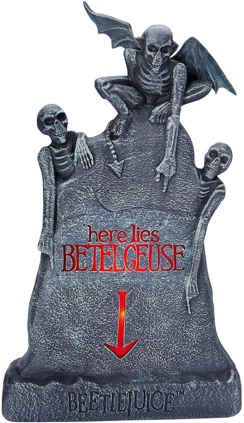 Spirit Halloween LED Here Lies Beetlejuice Tombstone, Multicolor