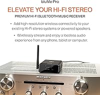 Vista 2 de Auris Blume Pro HiFi Receptor de música Bluetooth 5.3 con adaptador Bluetooth de largo alcance, DAC de audiófilo, LDAC, aptX HD, pantalla OLED