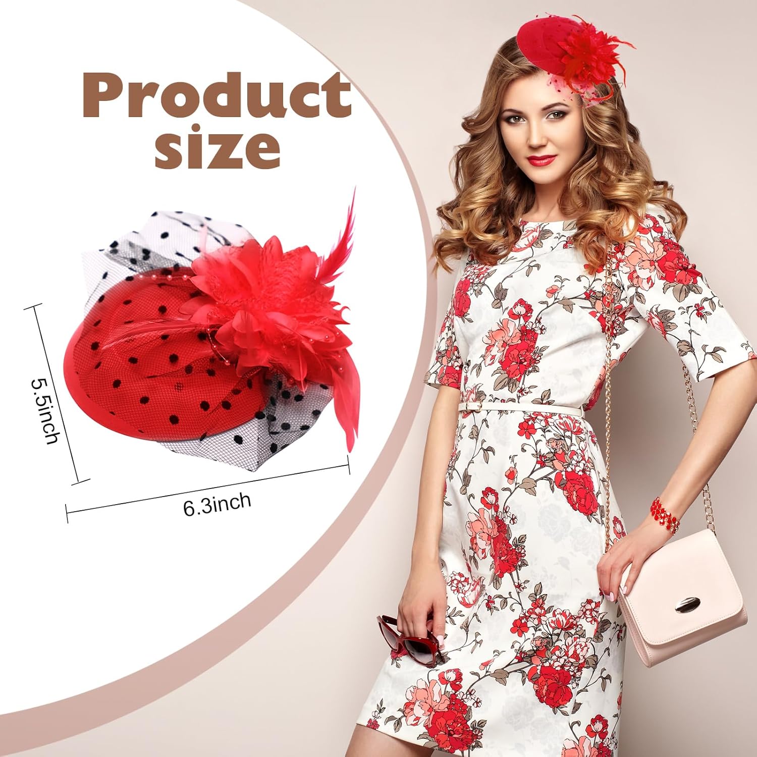 24 Pcs Vintage Fascinators Hats with Clips, 20s 50s Fascinators Veil Pillbox Headwear for Ladies Cocktail Halloween Weddings Christmas Birthday Supplies(12 Colors) Multicolor - Image 2