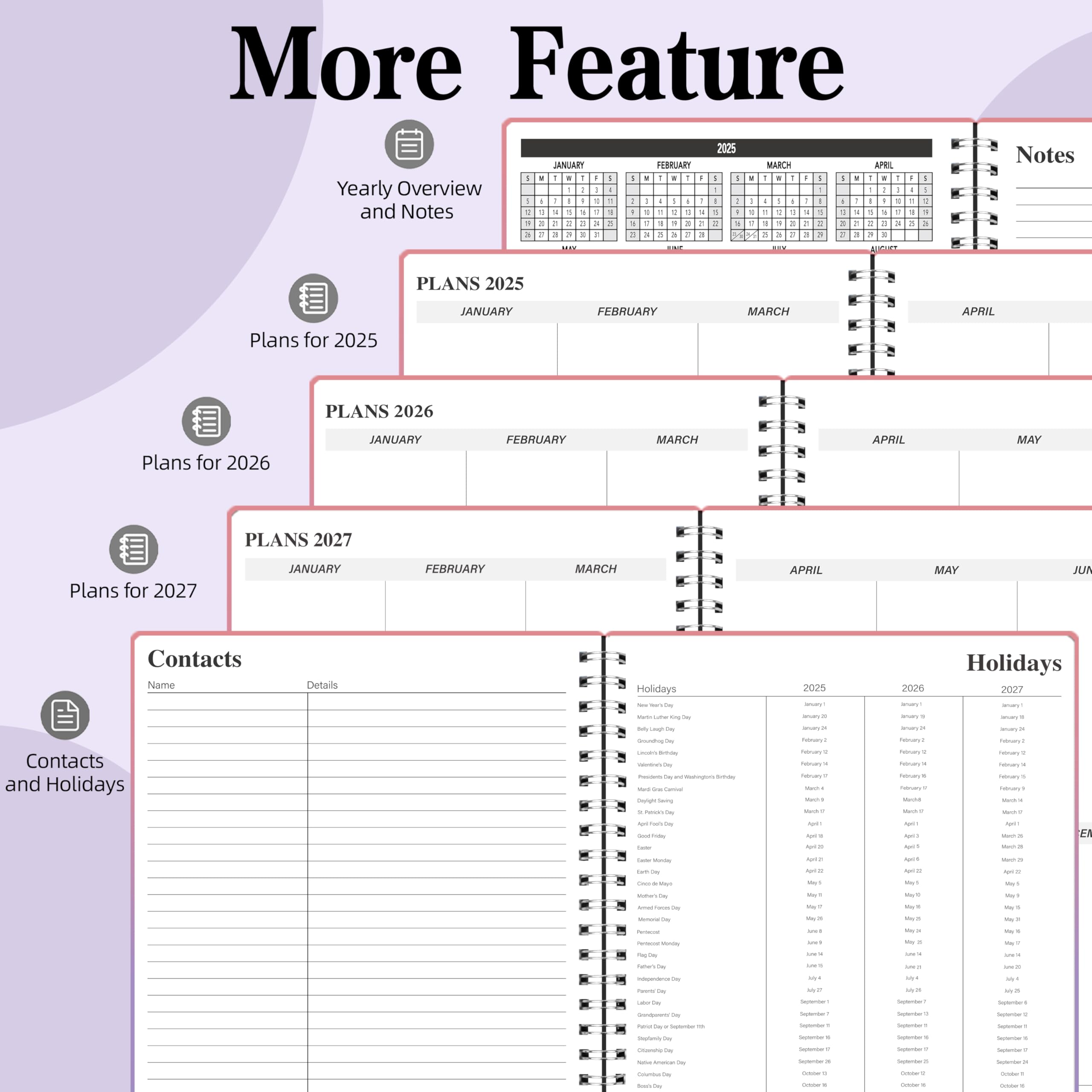 KMQOY Monthly Planner 2026, Monthly Calender Covering Jan 2026, Jun 2027, 18 Months Planner with Habit Tracker, 7.2" x 9.5" - Image 2