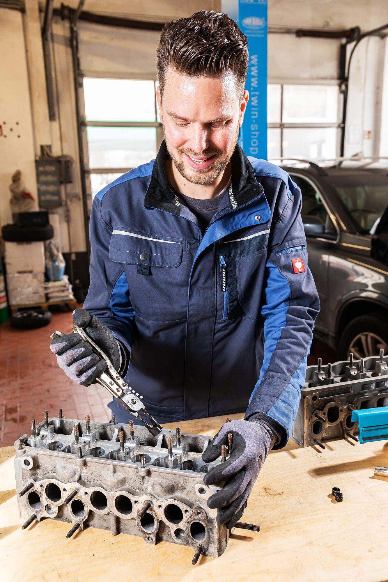 HAZET 791-5 250 mm Valve Stem Seal Ring Pliers with Burnished Jaws - Nickel-Plated