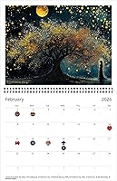 Vista 6 de Calendario de pared 2026 Árbol de la vida de Kaleidoscope Artisan – Diseños místicos encantadores con días festivos
