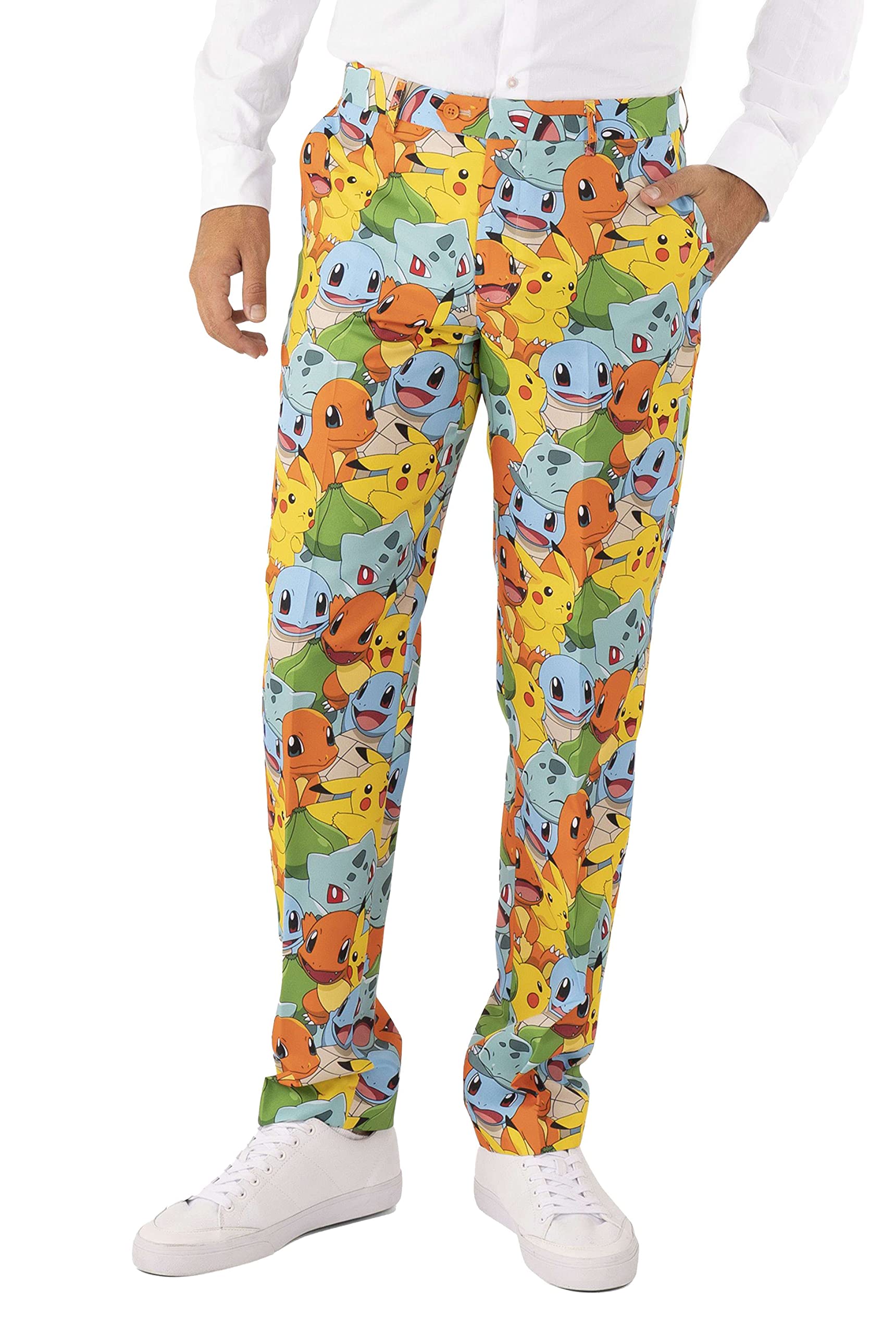 Opposuits Costume da gioco per Nintendo Switch, da uomo, vestibilità aderente, multicolore, con giacca, pantaloni e cravatta