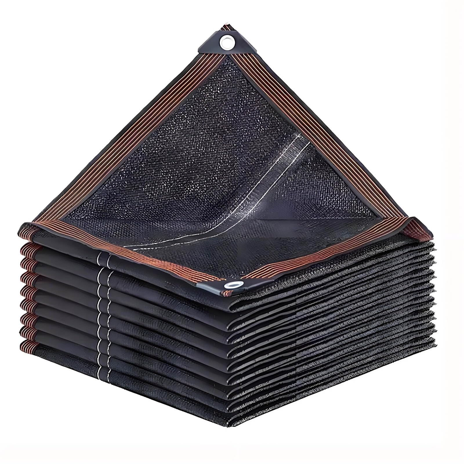 Noir Filet D'Ombrage Respirant Toile d'Ombrage Effet d'ombrage à 98% avec Oeillets Voile Ombrage pour Jardin Pergola Plantes De Terrasse Serre Poulailler Extérieur 3x7m 3x9m 4x10m(13.0x13.0m)