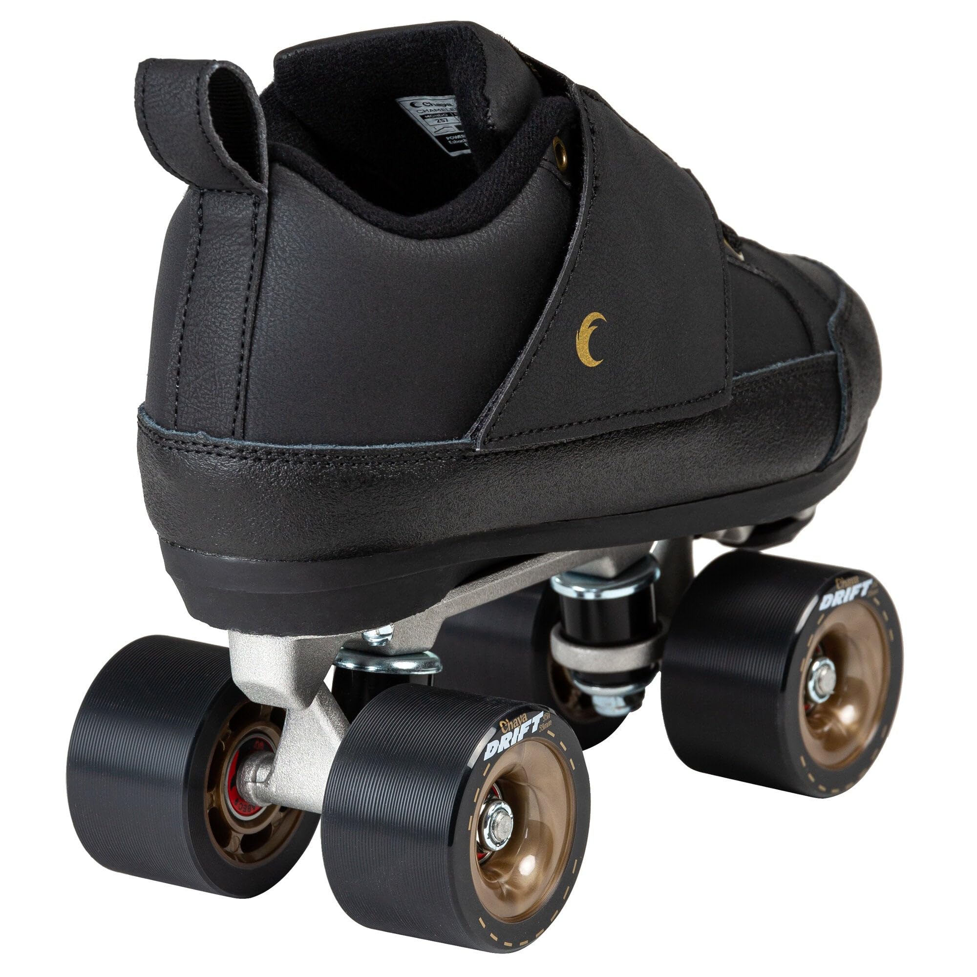 Chaya Rollschuhe Chameleon Low - Roller Skates für Damen und Herren im Retro-Look für Roller-Disco - Roll-Schuhe in Schwarz