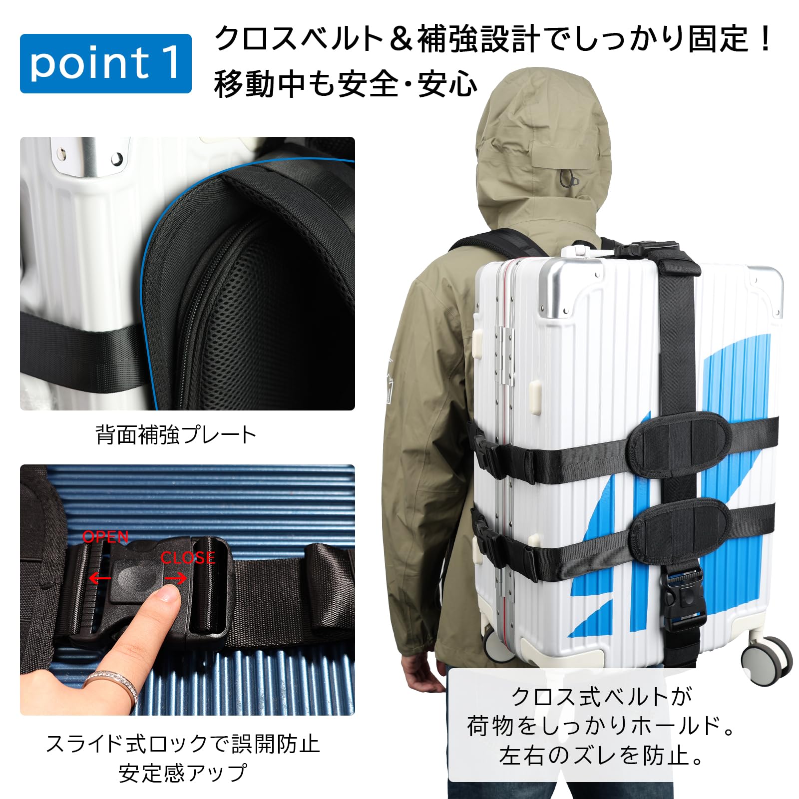 キャリーバンド リュックタイプ 背負い ベルト スーツケース 背負う 16-21 Amazon.co.jp: キャリーバンド リュックタイプ 背負い ベルト スーツ