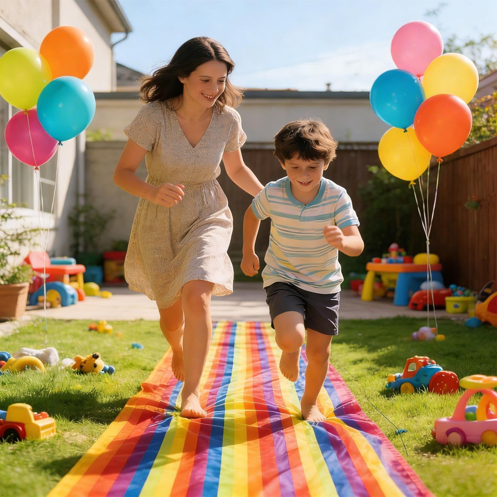 Esterilla de Carreras en Equipo Juego Deportivo al Aire Libre | Juego de Día de Campo para Niños Adolescentes Adultos Padres Daycare Familias Jardín Patio