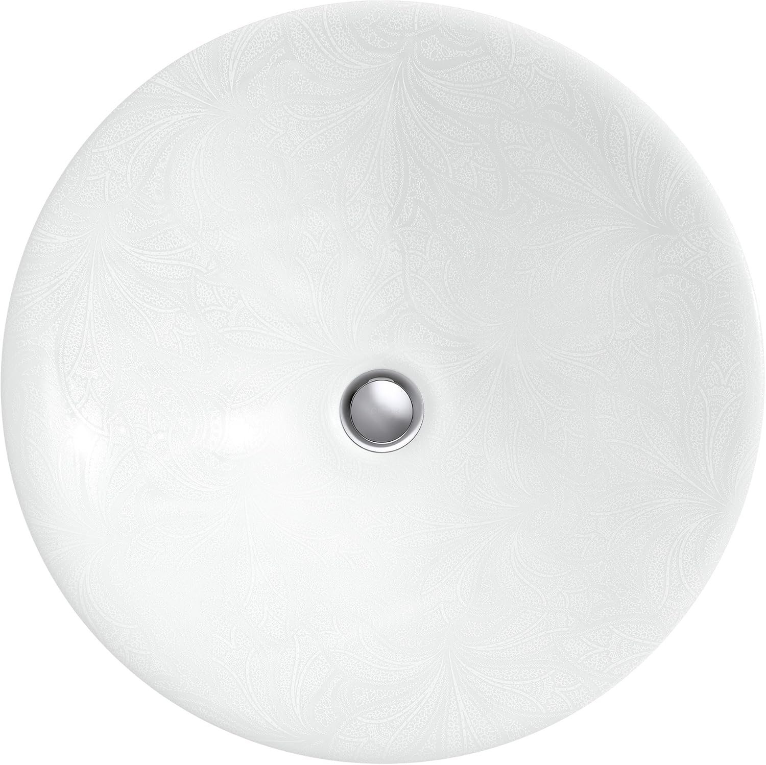 KOHLER K-75748-FP1-0 Sartorial Paisley Carillon, ARTIST EDITIONS Round Wading Pool Bathroom Sink, Paisley - French Paisley