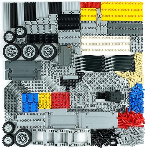 Miniatura 7 de 582pcs Piezas Técnicas y Piezas Vigas Ejes Conectores Juegos de Ladrillos, Compatible-con-Lego-Technic, Chasis Marco Liftarm y Pines Bloques de