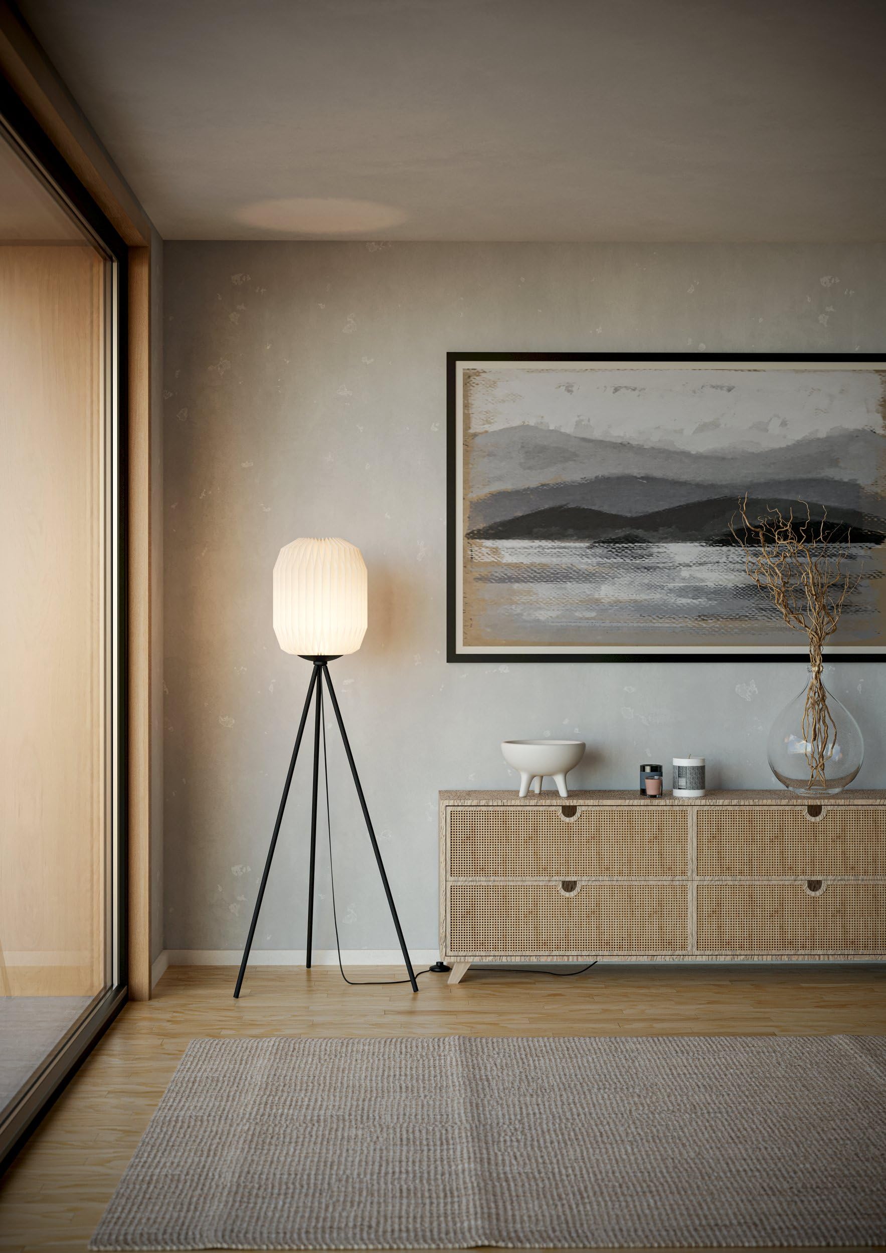 EGLO Stativ Stehleuchte Belgrave Stehlampe Japanisch