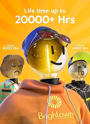 Miniatura 9 de Brightown Tira de luces para exteriores, luces LED de patio de 50 pies con 25 bombillas inastillables, luces impermeables para balcón exterior,