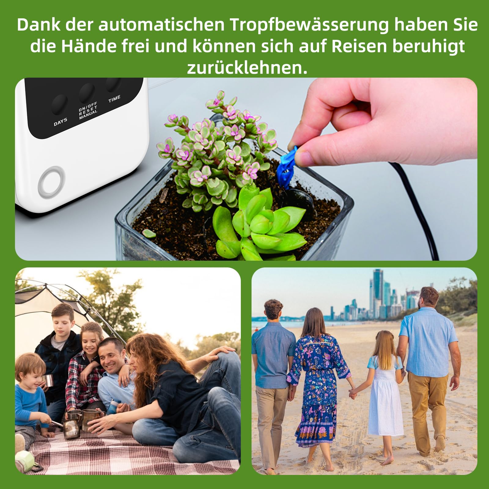 Arrosage automatique intérieur, arrosage des plantes d'intérieur pour 15 plantes en pot, 600 modes d'arrosage rechargeables, système d'arrosage automatique de minuterie (USB)