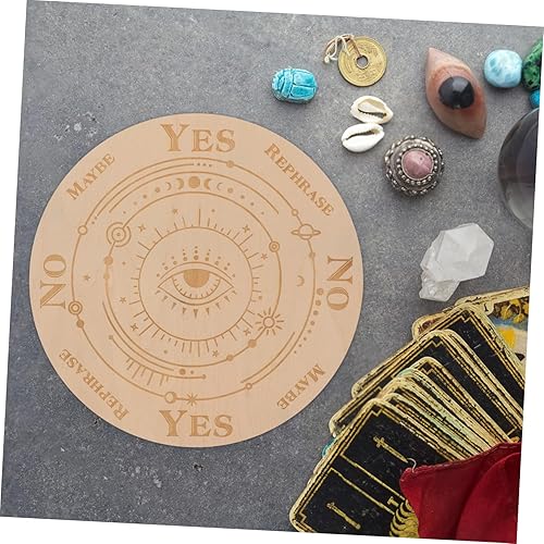 Miniatura 7 de Ouija Board Herramientas de adivinación para el hogar, acentos para decoración de tablones de madera, platos de madera, decoración de brujería,