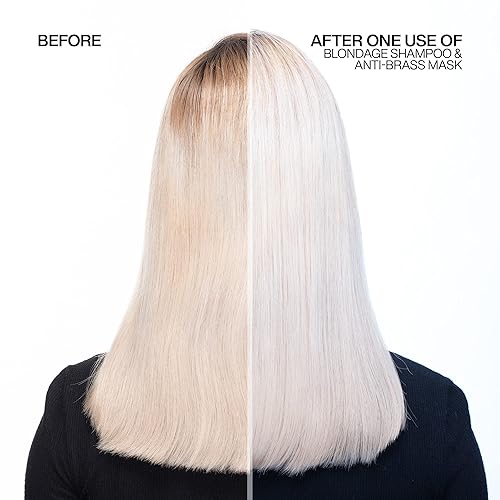 Miniatura 5 de REDKEN Blondage - Juego de champú y acondicionador morado para cabello rubio  Tóner para el cabello  Para cabello rubio y teñido  Neutraliza los