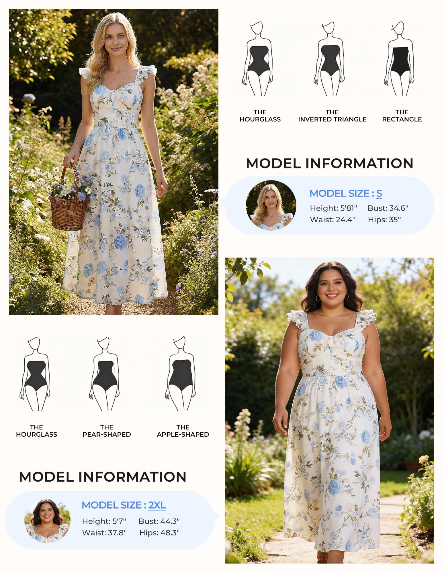 GRACE KARIN Vestido de verano con tirantes delgados para mujer, ligero, de gasa, floral, acampanado, con bolsillos, para boda y fiesta
