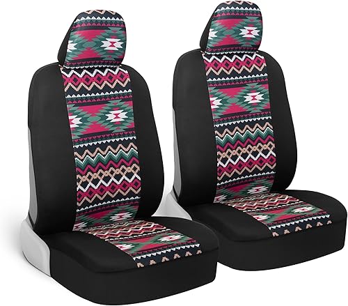 BDK Housses de siège Auto à Motif Bicolore – Style Chic sans côtés – Polyester D