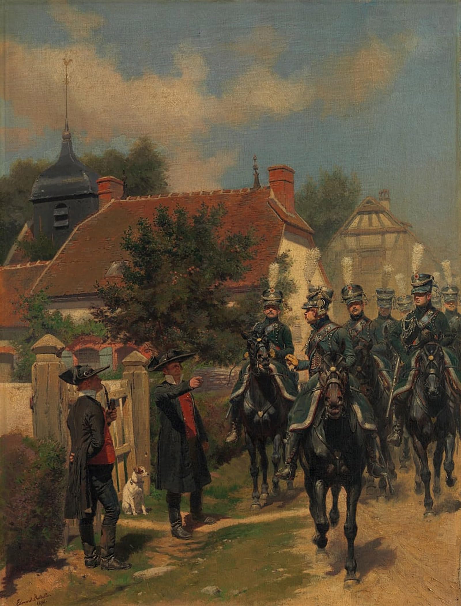 Artxlxxbn No Frame Famous Prints Artwork Pictures Poster Painting Art Gendarmes Dordonnance By Jean Baptiste Edouard Detaille Artwork Landscape Pictures For Home Decor 60X90cm