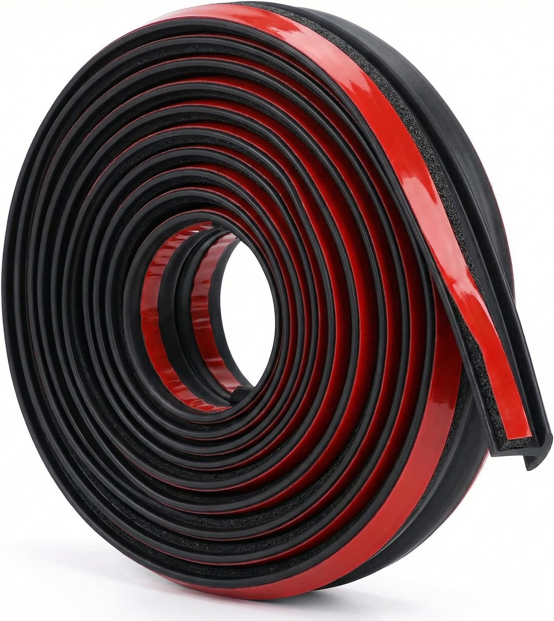 Tallew 16.5ft Universal Self Adhesive T-Shape Car Weather Stripping, Rubber Windshield & Sunroof Seal Strip, Noise Insulation & Waterproof Auto Sealing Trim for Cars, Trucks, RVs