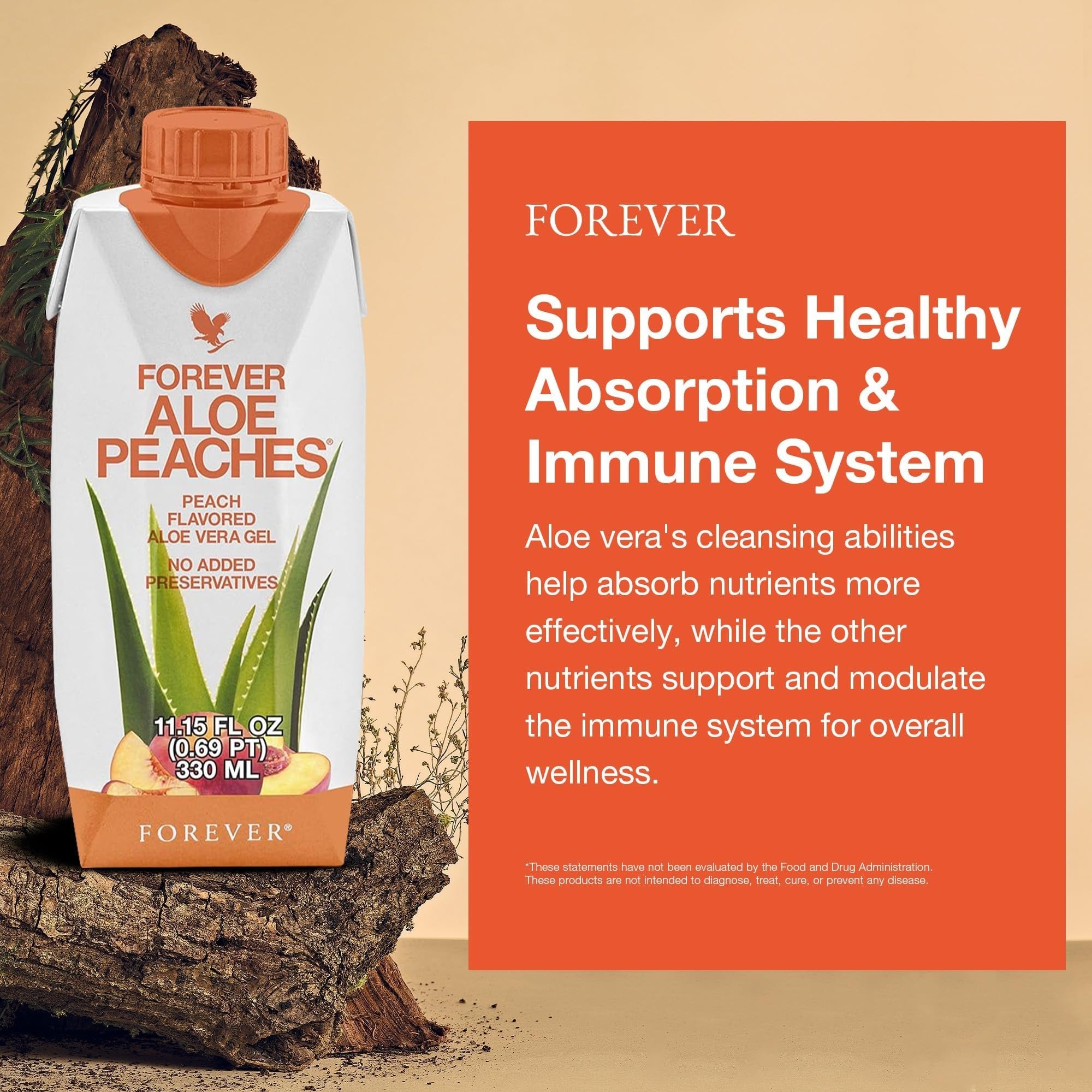 Forever Living Forever Aloe Peaches Juice Drink, 33.8 Fl Oz, Pack of 6 — Amazon image 4
