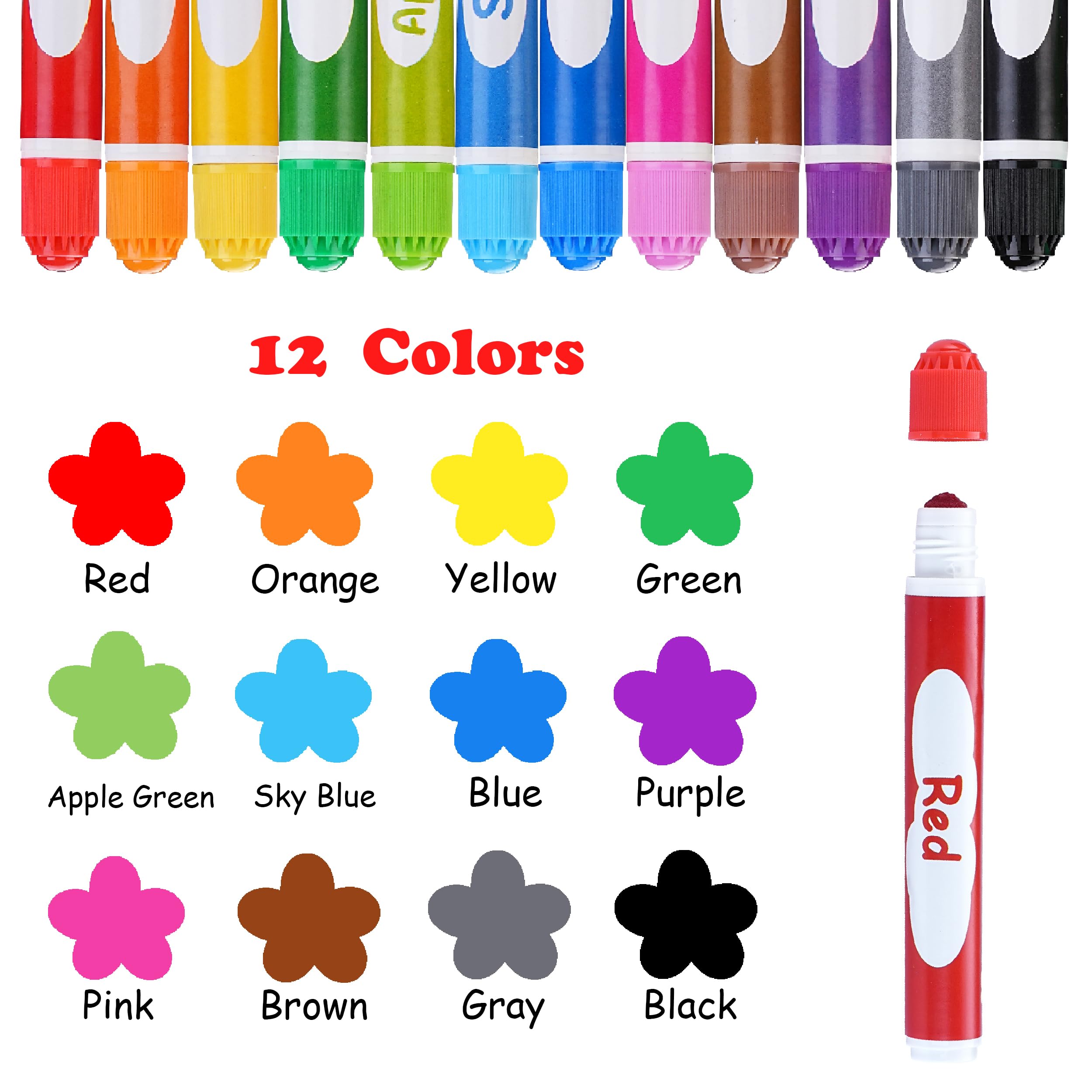Crayola Marcadores lavables ultra limpios, juego de marcadores de línea fina, regalo para niños, 12 unidades Crayola Marcadores lavables ultra limpios, juego de marcadores de línea fina, regalo para niños, 12 unidades