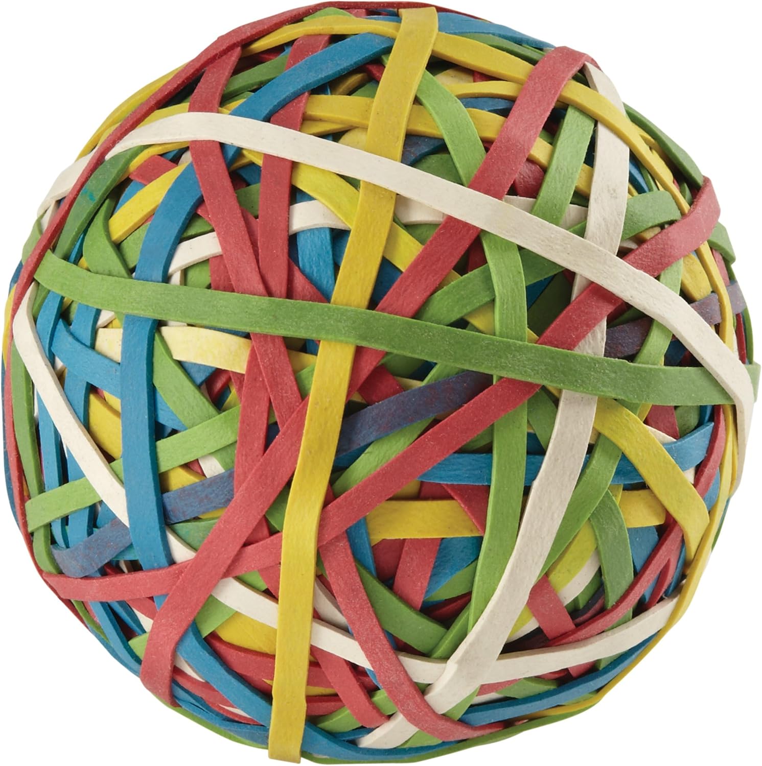 Acco A7072155 Rubber Band Ball, Approximately 275 Rubber Bands, Assorted, 3 1/4 in