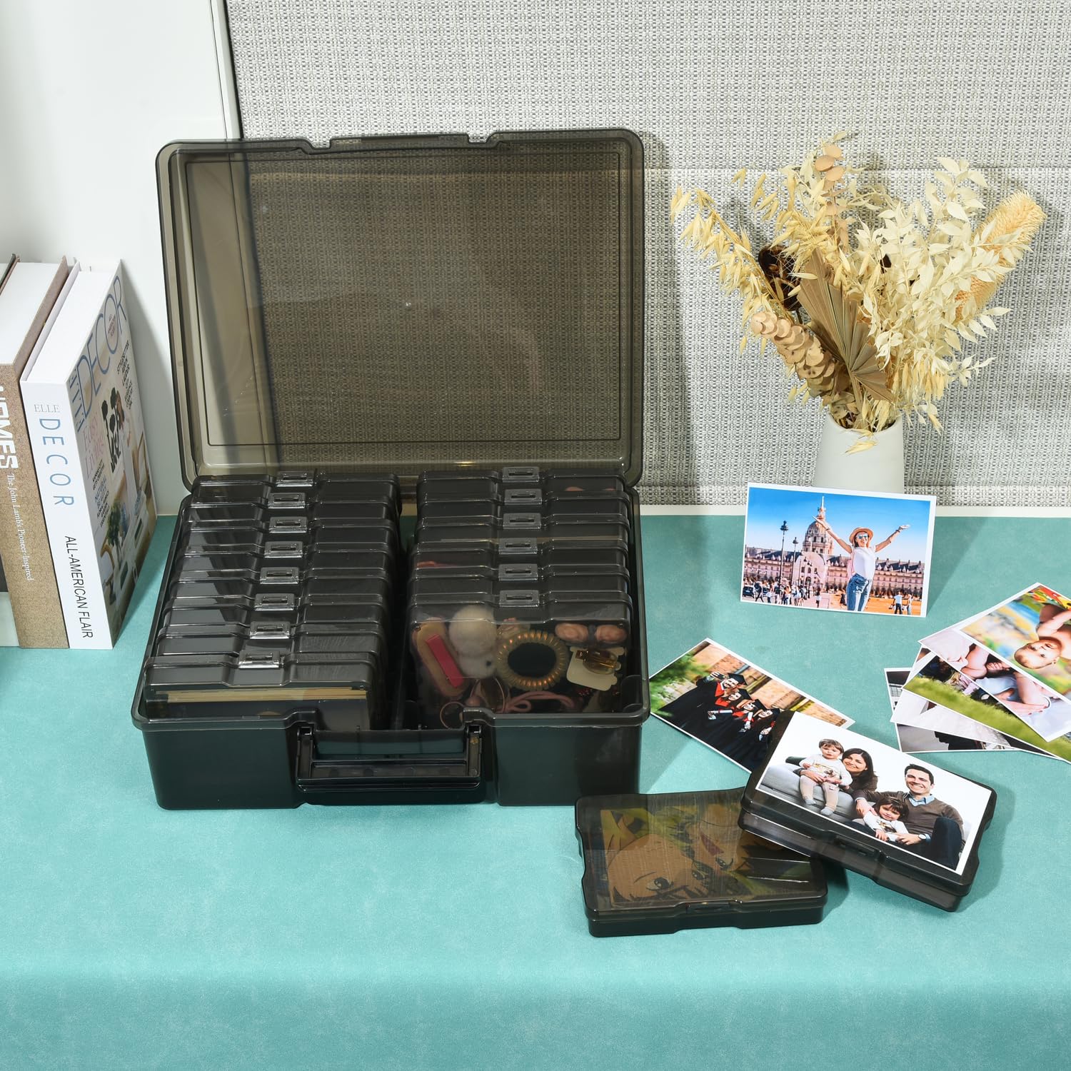 Amazon.com: ALINK Photo Storage Box with Handle, 4