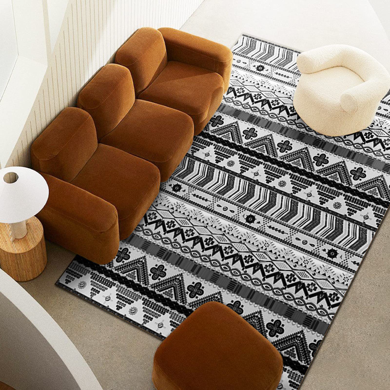 Tapis de style vintage NW pour réchauffer l'ambiance du salon familial