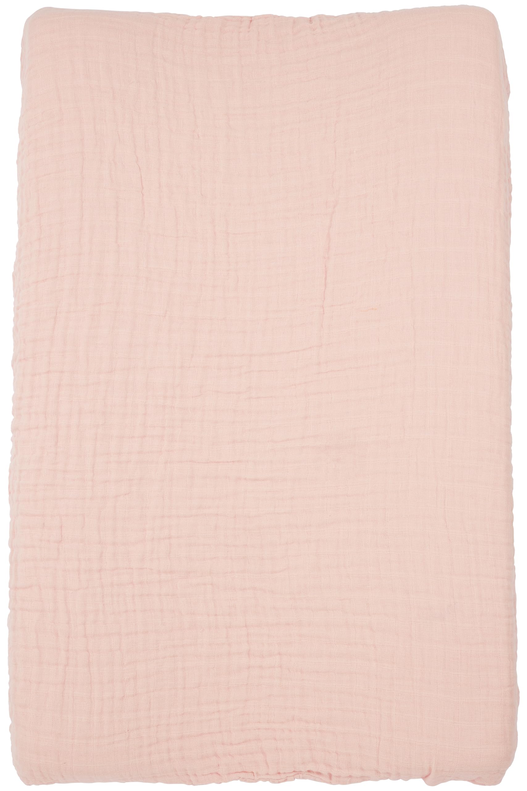 Coprifasciatoio Meyco Baby Uni (fasciatoio in 100% cotone, prelavato, morbido, delicato sulla pelle, lavabile e adatto all'asciugatura, dimensioni: 50 x 70 cm), rosa tenue
