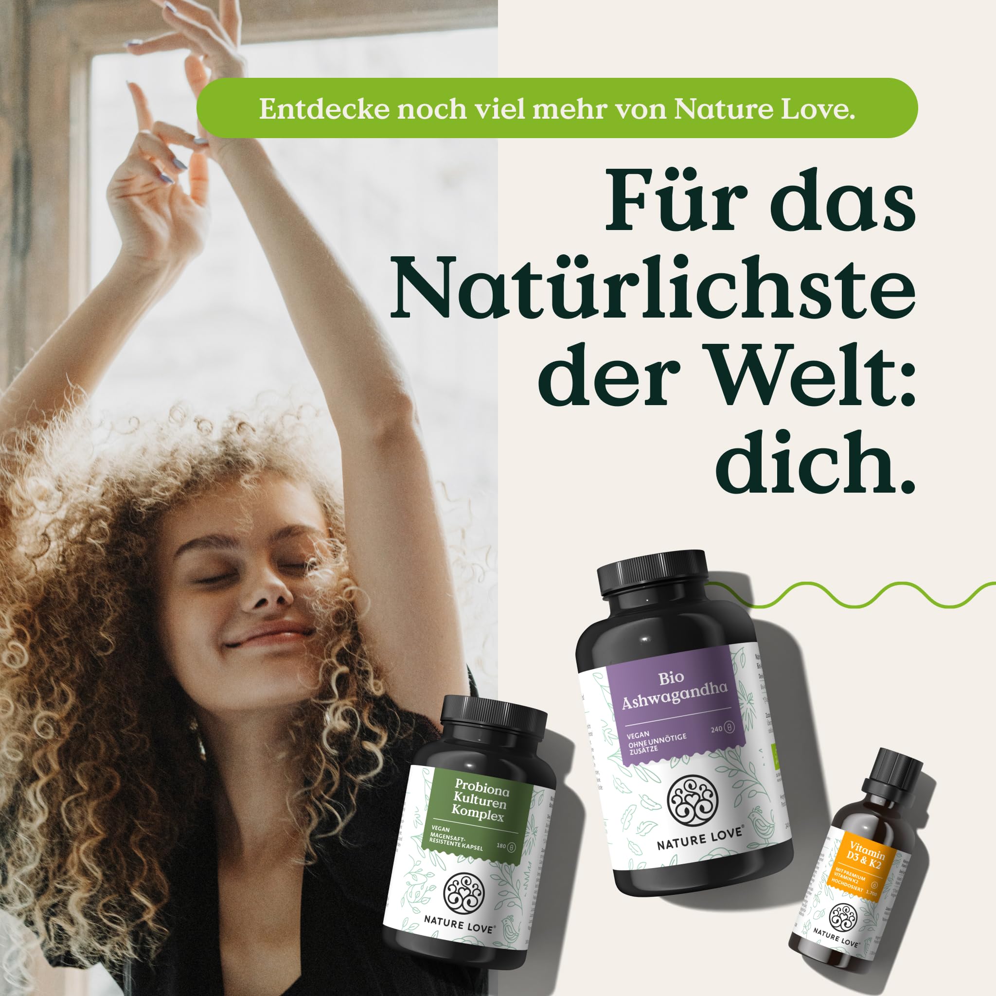 NATURE LOVE® Vitamin B Komplex – Hochdosiert: Mit 500 µg Vitamin B12 – 180 Kapseln (6 Monate) – alle 8 B-Vitamine (B1, B2, B3, B5, B6, B7, B9, B12) – vegan, laborgeprüft und in Deutschland produziert