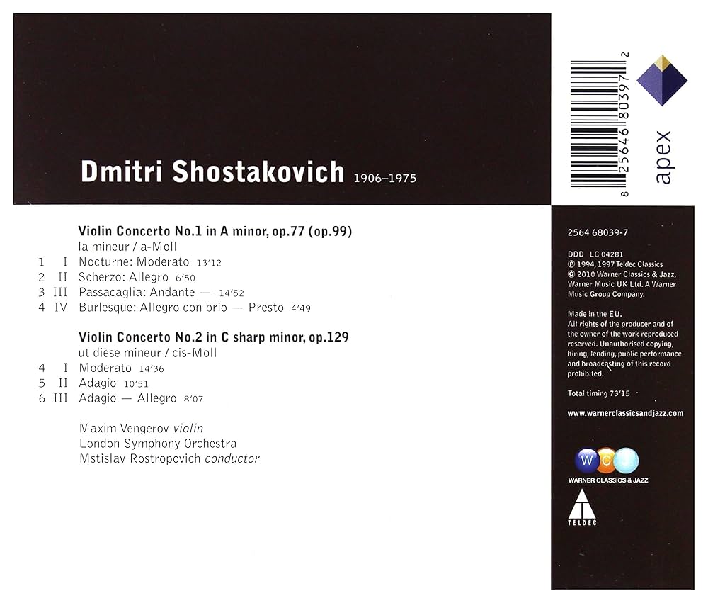 Amazon.co.jp: Violin Concertos 1 & 2: ミュージック