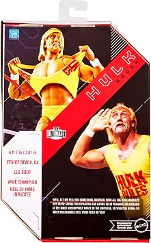 Mattel WWE Ultimate Edition Action Figure & Accessories Set, Hulk Hogan 6-inch Collectible with Swappable Heads & Hands, 30 Articulation Points