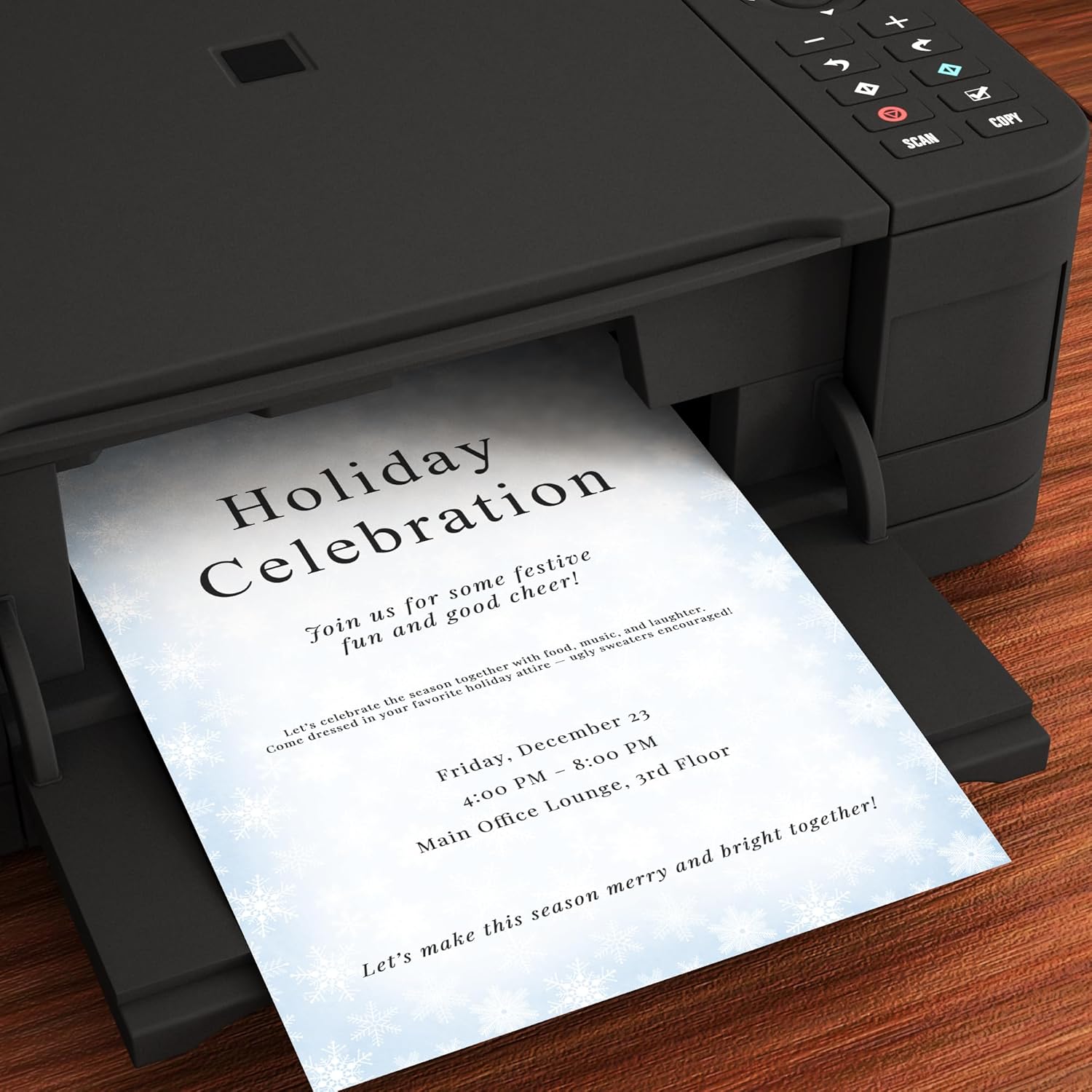 40 Sets - Blue Snowflakes Holiday Paper & Envelopes - 8.5 x 11 Holiday Letterhead Set for Inkjet or Laser Printers – Christmas Writing Paper with Matching Envelopes