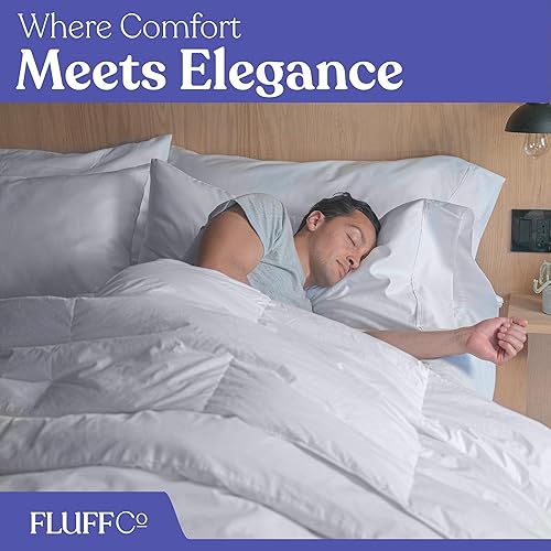 Miniatura 3 de FluffCo Edredón alternativo de plumónedredón de hotel (edredón de microfibra de calidad de hotel de 5 estrellas) (King)