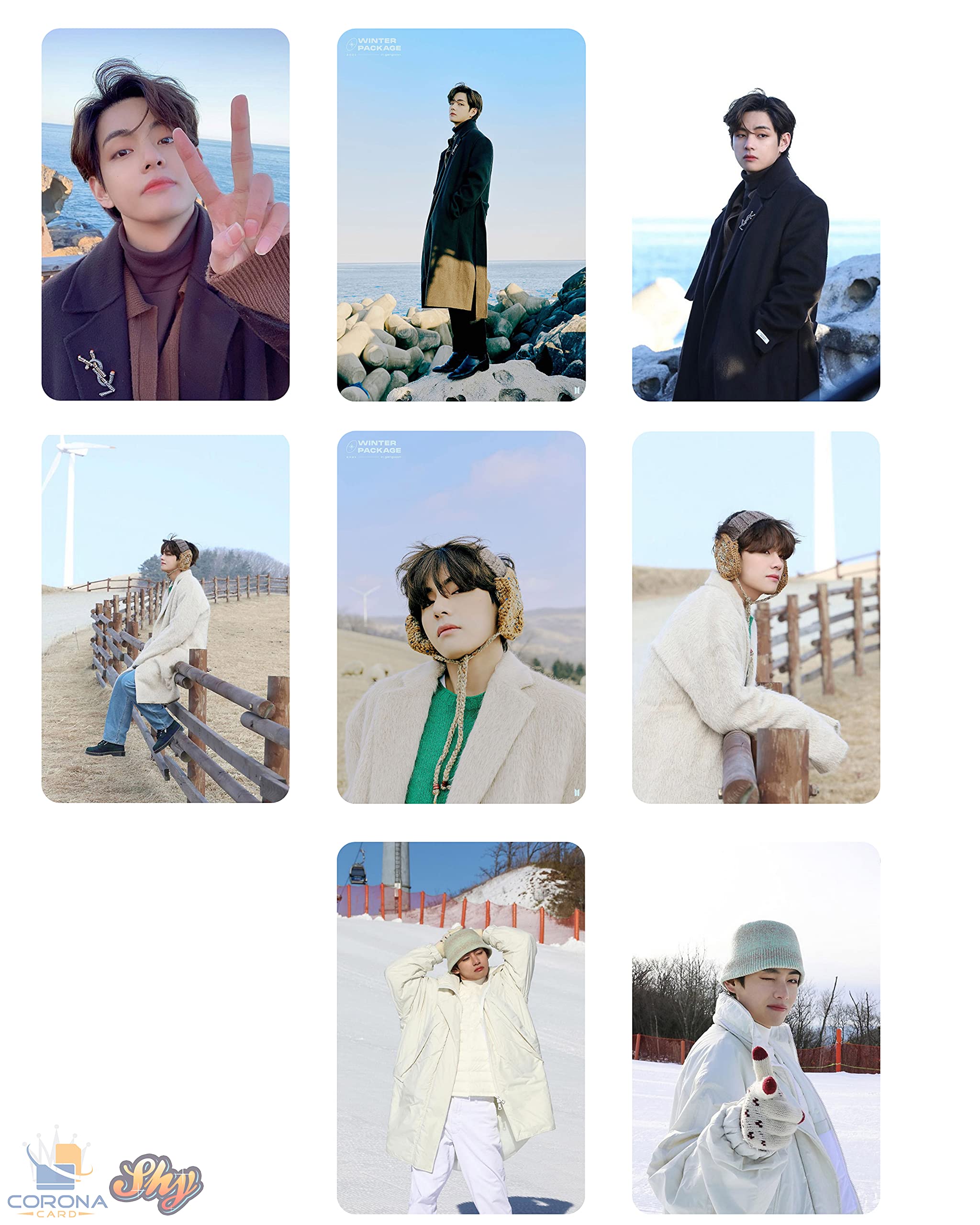 CORONA CARD BTS WINTER PACKAGE 2021 INDIVIDUAL PHOTOCARDS PREMIUM