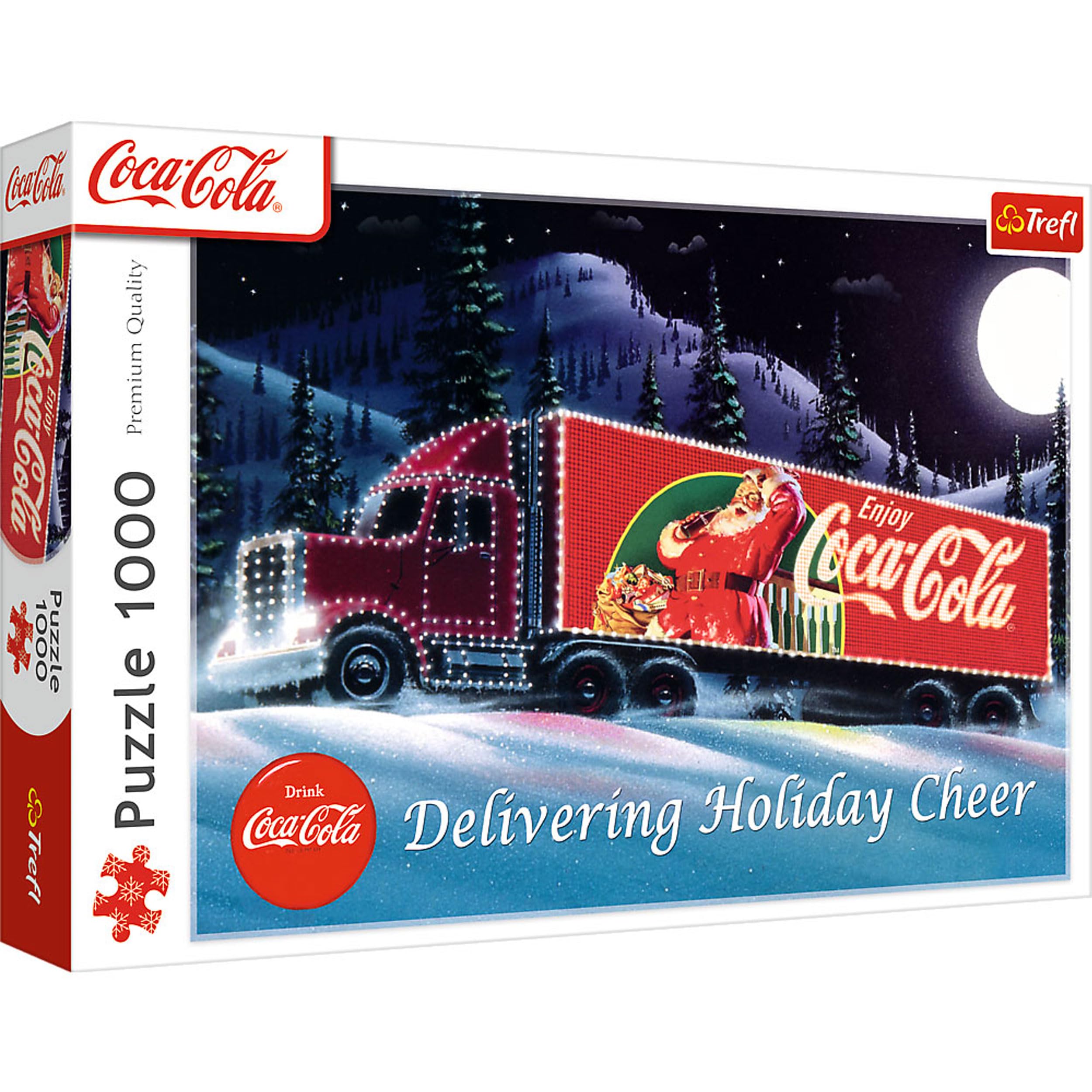 Trefl - Coca-Cola, Christmas Struck - Puzzle 1000 Elements - Christmas Puzzle, for Adults and Children from 14 Years