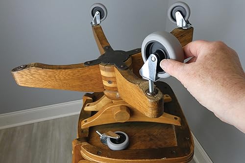 Miniatura 5 de Shepherd Hardware 3265 Ruedas TPR de vástago roscado de 3 pulgadas, capacidad de carga de 110 libras