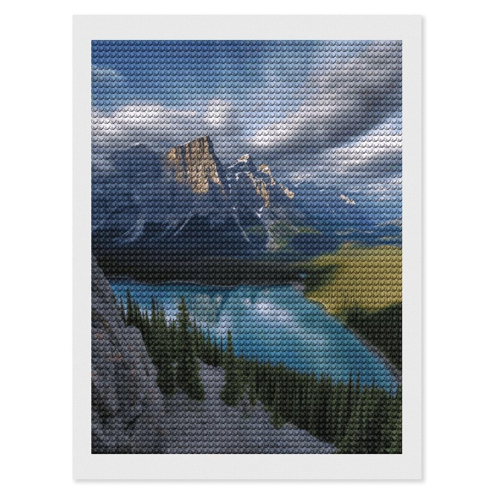 JTREHY Banff National Park Diamond Art Kits Personalized DIY Round Diamond Painting Kits for Beginner Full Drill Diamonds Dots Paintings for Adults Gem Art Crafts Home Decor