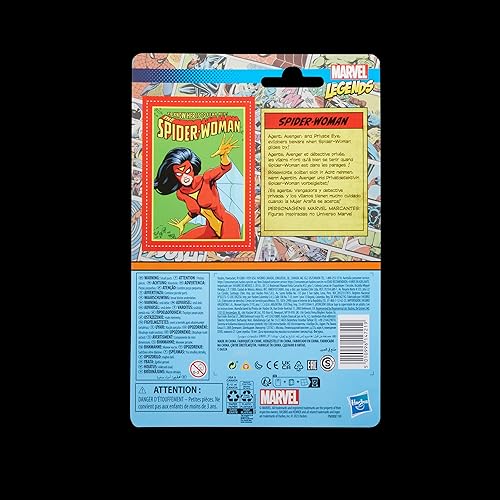 Miniatura 6 de Marvel Legends Series Retro 375 Collection Spider-Woman - Figuras de acción coleccionables de 3.75 pulgadas, juguetes para edades de 4 años en